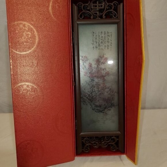 Medium Folding Screen Cherry Blossom, Decorative Desktop Divider - Picture 3 of 9